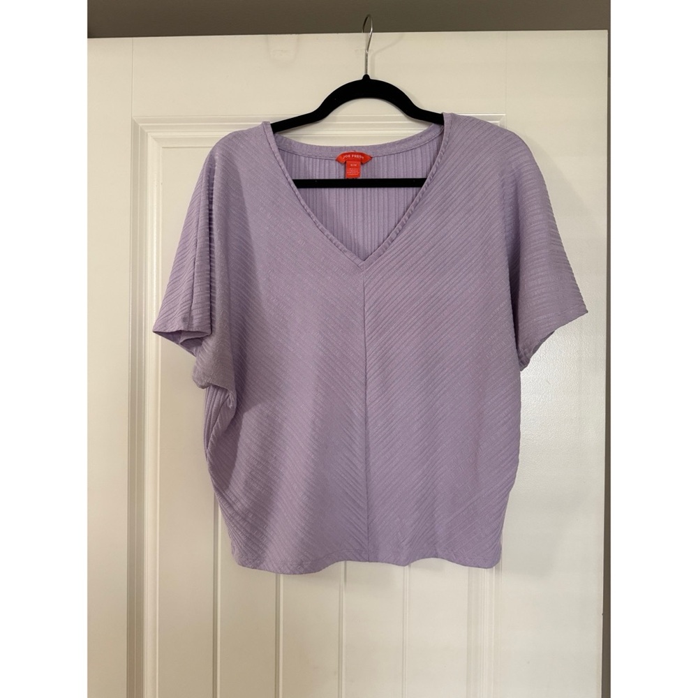 Women's Purple V-Neck Top